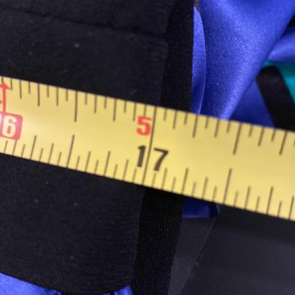 MAGGY LONDON - dress: floral lined bottom and black stretchy strappy top - 16 - Picture 7 of 16